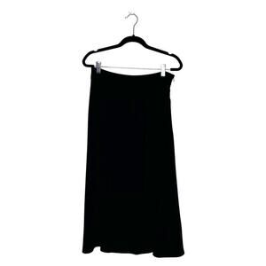 Eileen Fisher Silk Midi Skirt Women's Black Size PP Petite